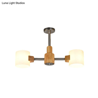 DecorBites™ DecorBites™ Modern Chrome Semi Flush Ceiling Lamp with White Glass - 2/3 Lights - Living Room Lighting