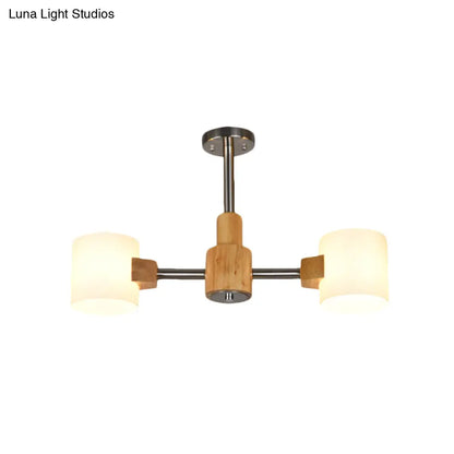 DecorBites™ DecorBites™ Modern Chrome Semi Flush Ceiling Lamp with White Glass - 2/3 Lights - Living Room Lighting