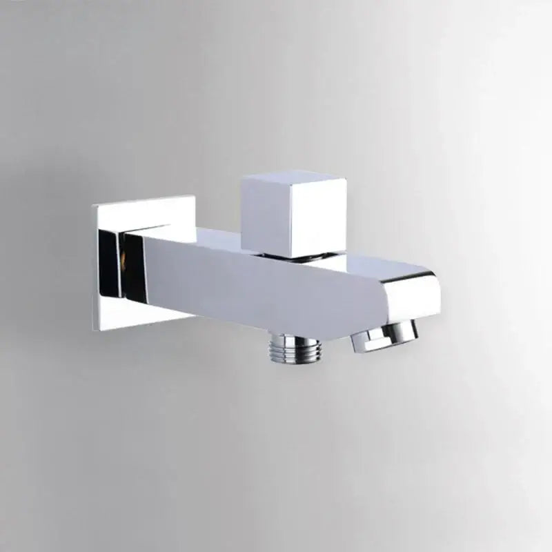 Modern chrome tub spout filler with square handle and minimalist design for bathroom bidet spray accessory