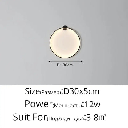 Modern circular black led wall lights with a sleek frame and soft diffused glow for living room decor by decorbites wall lights