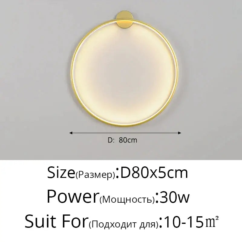 Modern circular gold-toned led wall lights with sleek design and soft diffused illumination for living room decorbites decor