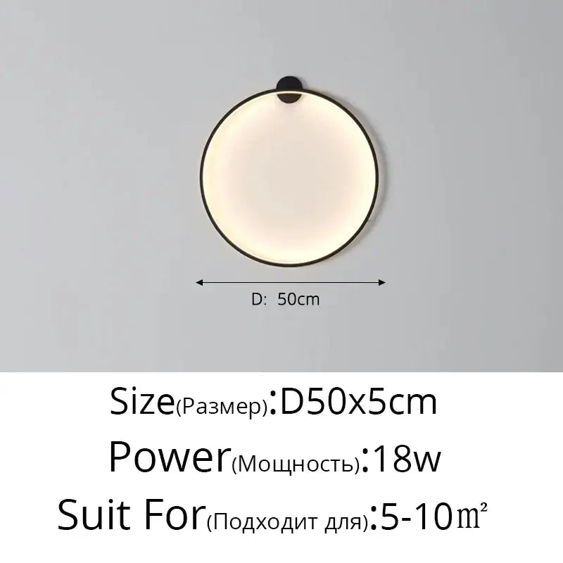 Modern circular black led wall lights with sleek frame and soft diffused glow ideal for living room decorbites led wall lights
