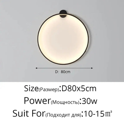 Modern circular black led wall lights with sleek frame and warm white illumination for living room decorbites wall lights