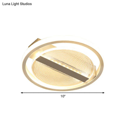 DecorBites™ DecorBites™ Modern Circular Clear Acrylic LED Ceiling Fixture in Warm/White Light