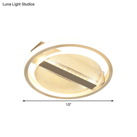 DecorBites™ DecorBites™ Modern Circular Clear Acrylic LED Ceiling Fixture in Warm/White Light