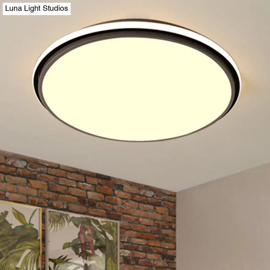 DecorBites™ DecorBites™ Modern Circular Flush Mount LED Fixture, White/Warm Light, Acrylic Design - 12"/16"/19.5" Wide