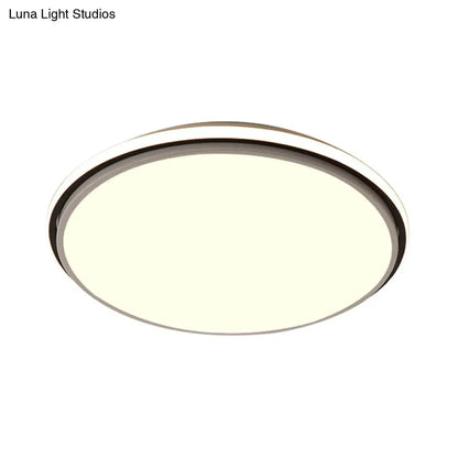 DecorBites™ DecorBites™ Modern Circular Flush Mount LED Fixture, White/Warm Light, Acrylic Design - 12"/16"/19.5" Wide