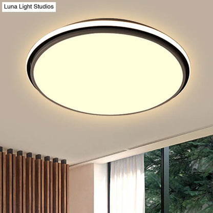 DecorBites™ DecorBites™ Modern Circular Flush Mount LED Fixture, White/Warm Light, Acrylic Design - 12"/16"/19.5" Wide