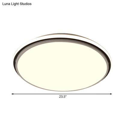 DecorBites™ DecorBites™ Modern Circular Flush Mount LED Fixture, White/Warm Light, Acrylic Design - 12"/16"/19.5" Wide
