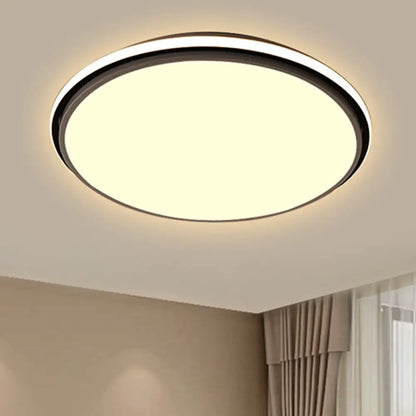 DecorBites™ DecorBites™ Modern Circular Flush Mount LED Fixture, White/Warm Light, Acrylic Design - 12"/16"/19.5" Wide