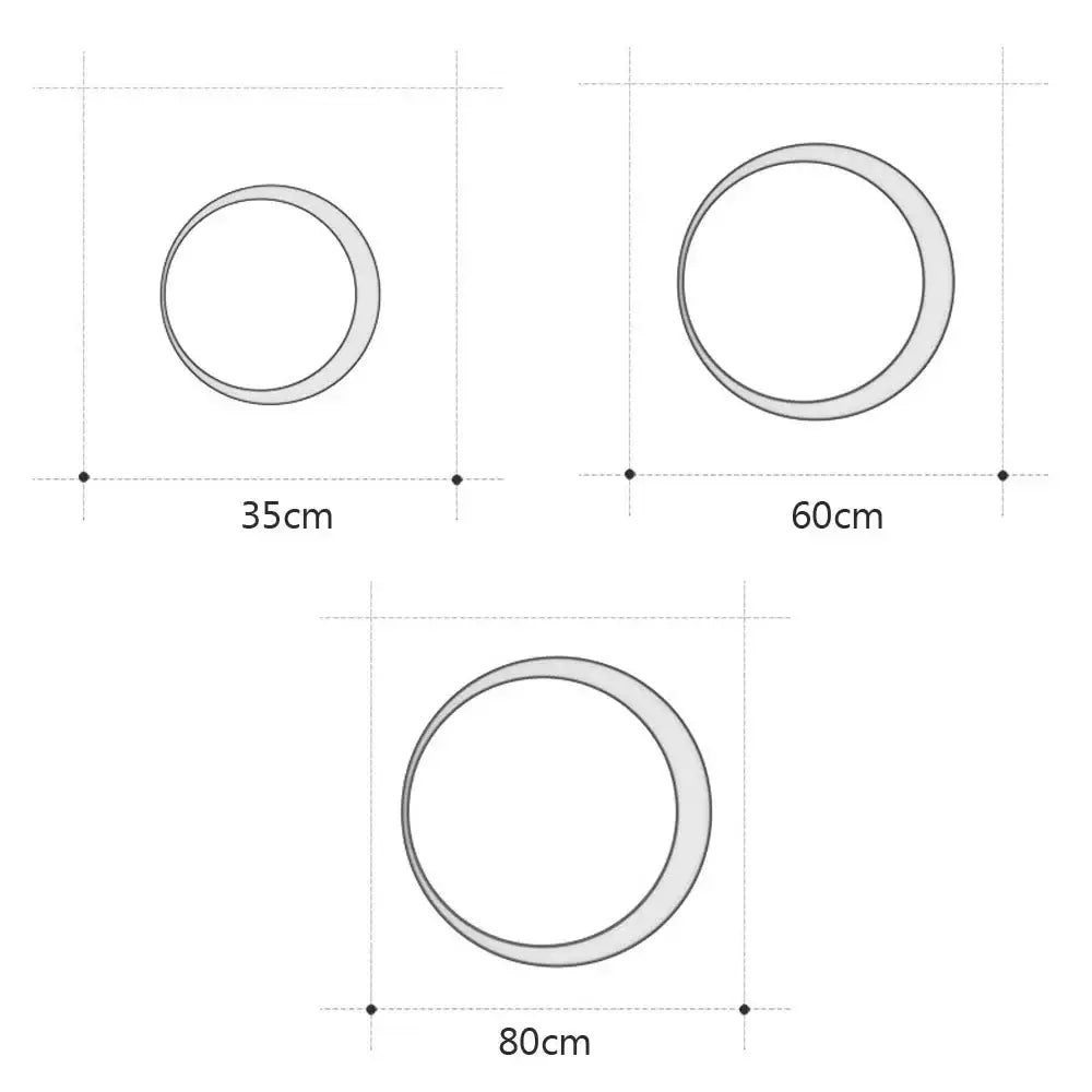 Modern circular led wall lamp set in three sizes for outdoor space decorbites elegant curved design and lighting