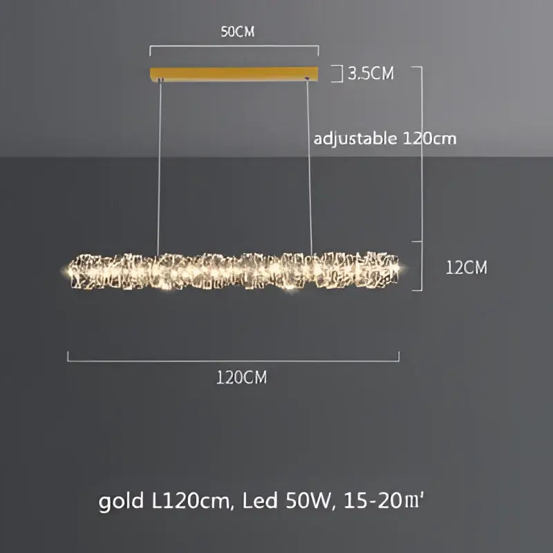 Gold-colored modern circular textured crystal chandelier pendant light with adjustable hanging length for living room decorbites dimmable crystal