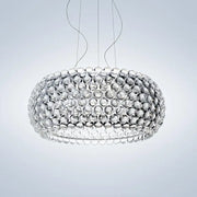 Modern clear glass bubble caboche led chandelier with a spherical design for stylish living room lighting