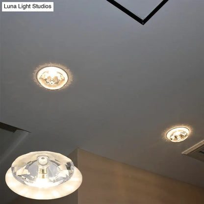 DecorBites™ DecorBites™ Modern Clear Crystal Diamond LED Flush Mount Light Fixture for Porch