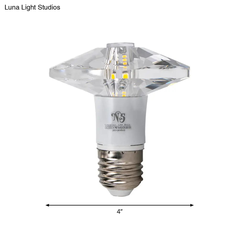 DecorBites™ DecorBites™ Modern Clear Crystal Diamond LED Flush Mount Light Fixture for Porch