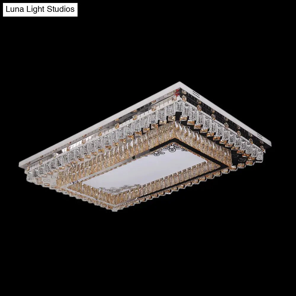 DecorBites™ DecorBites™ Modern Clear Crystal LED Flush Mount Ceiling Light for Living Room