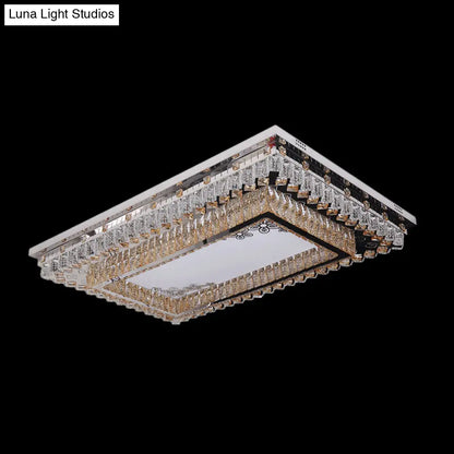 DecorBites™ DecorBites™ Modern Clear Crystal LED Flush Mount Ceiling Light for Living Room