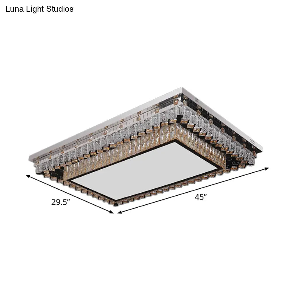 DecorBites™ DecorBites™ Modern Clear Crystal LED Flush Mount Ceiling Light for Living Room