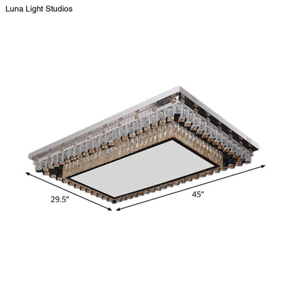 DecorBites™ DecorBites™ Modern Clear Crystal LED Flush Mount Ceiling Light for Living Room
