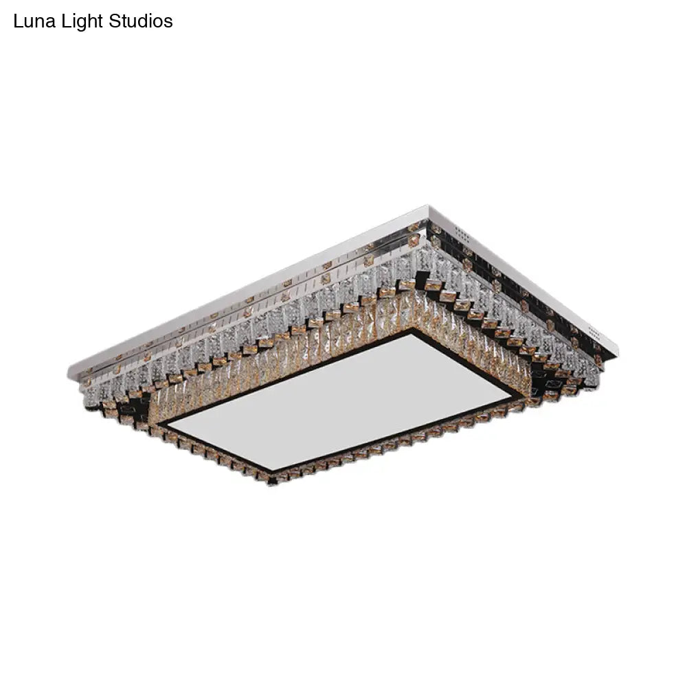 DecorBites™ DecorBites™ Modern Clear Crystal LED Flush Mount Ceiling Light for Living Room