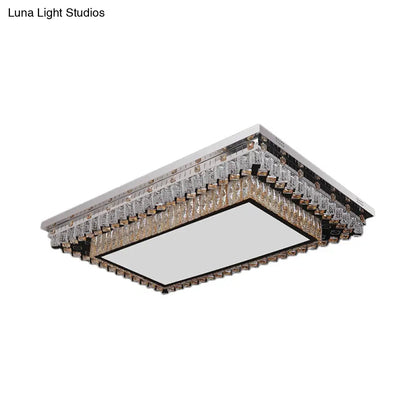 DecorBites™ DecorBites™ Modern Clear Crystal LED Flush Mount Ceiling Light for Living Room