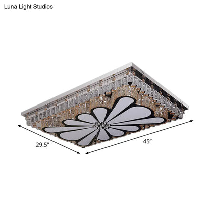 DecorBites™ DecorBites™ Modern Clear Crystal LED Flush Mount Ceiling Light for Living Room