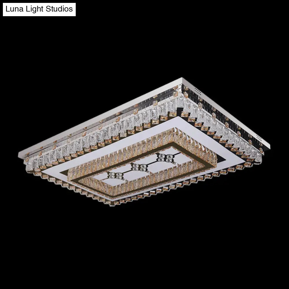 DecorBites™ DecorBites™ Modern Clear Crystal LED Flush Mount Ceiling Light for Living Room