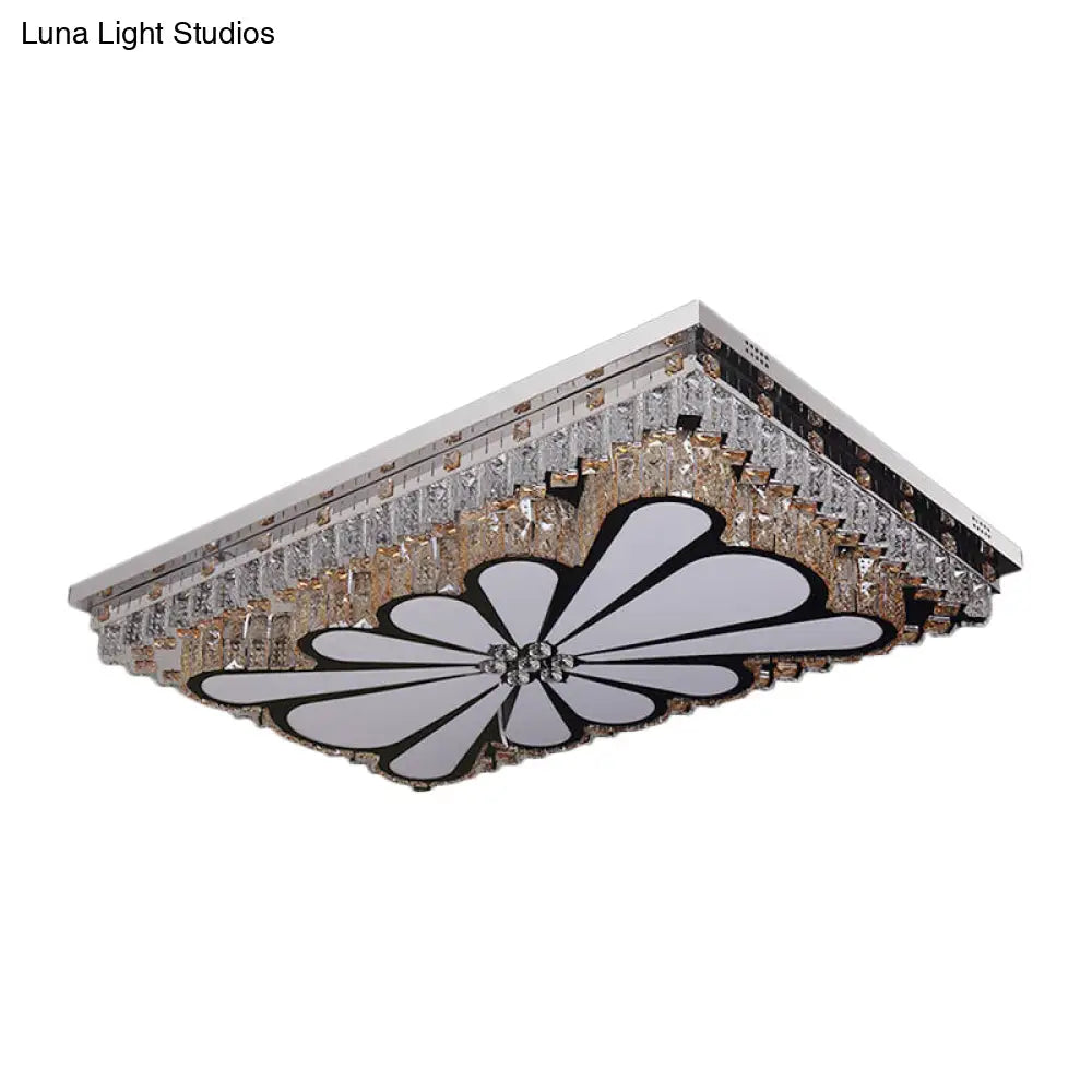 DecorBites™ DecorBites™ Modern Clear Crystal LED Flush Mount Ceiling Light for Living Room