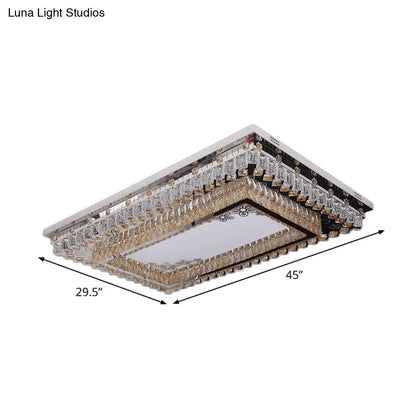 DecorBites™ DecorBites™ Modern Clear Crystal LED Flush Mount Ceiling Light for Living Room