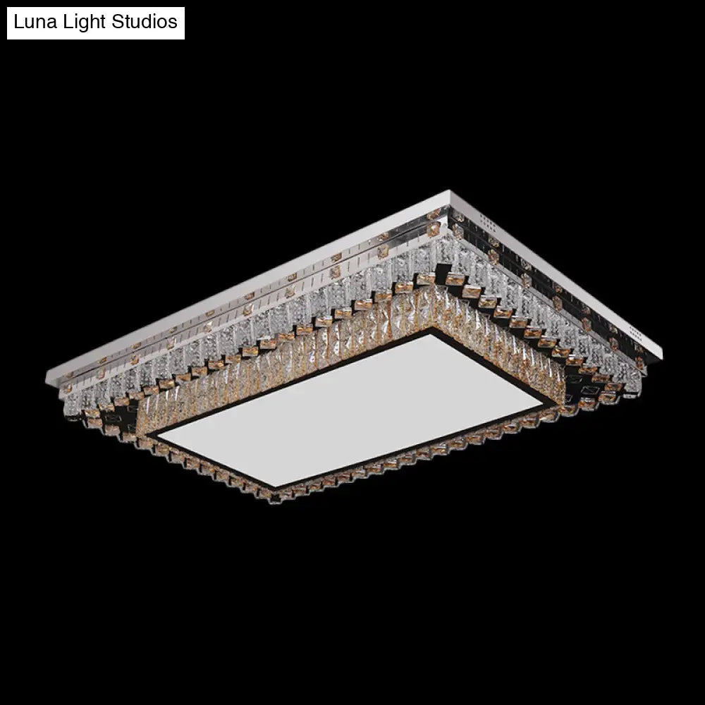 DecorBites™ DecorBites™ Modern Clear Crystal LED Flush Mount Ceiling Light for Living Room