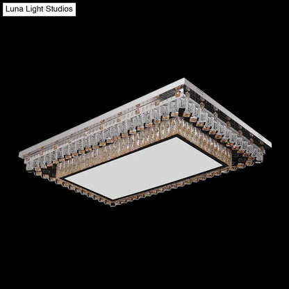 DecorBites™ DecorBites™ Modern Clear Crystal LED Flush Mount Ceiling Light for Living Room