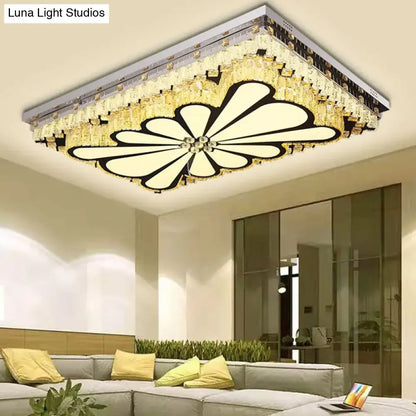 DecorBites™ DecorBites™ Modern Clear Crystal LED Flush Mount Ceiling Light for Living Room