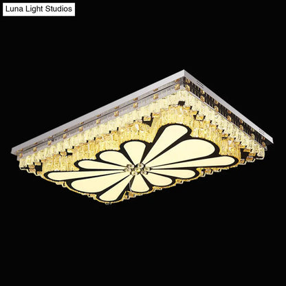 DecorBites™ DecorBites™ Modern Clear Crystal LED Flush Mount Ceiling Light for Living Room