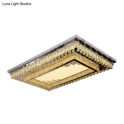 DecorBites™ DecorBites™ Modern Clear Crystal LED Flush Mount Ceiling Light for Living Room
