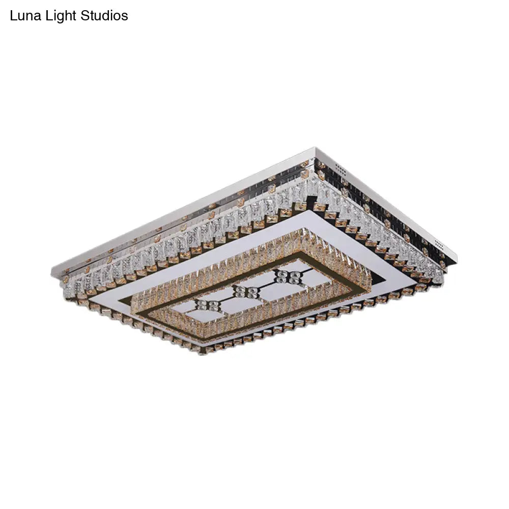DecorBites™ DecorBites™ Modern Clear Crystal LED Flush Mount Ceiling Light for Living Room