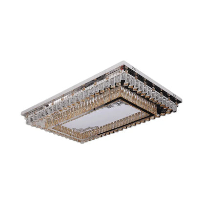 DecorBites™ DecorBites™ Modern Clear Crystal LED Flush Mount Ceiling Light for Living Room