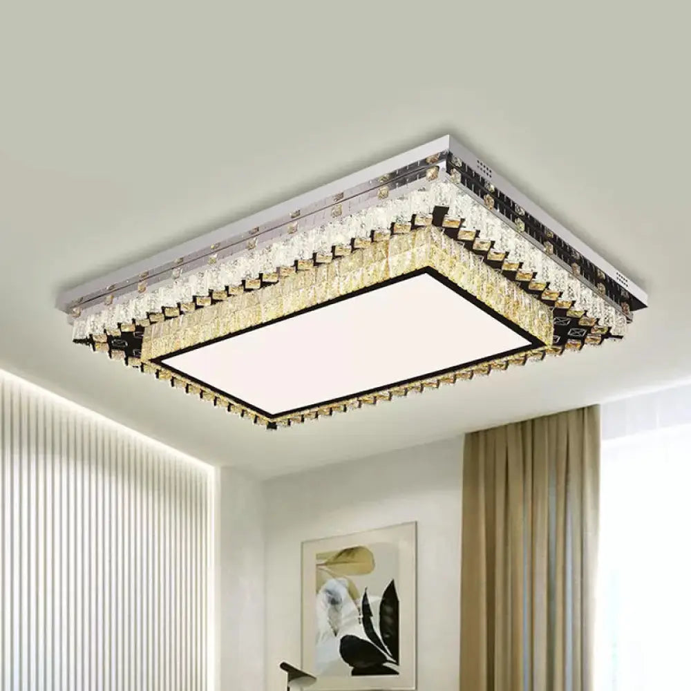 DecorBites™ DecorBites™ Modern Clear Crystal LED Flush Mount Ceiling Light for Living Room