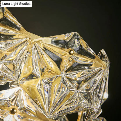 DecorBites™ DecorBites™ Modern Clear Crystal LED Hexagon Ceiling Light for Living Room