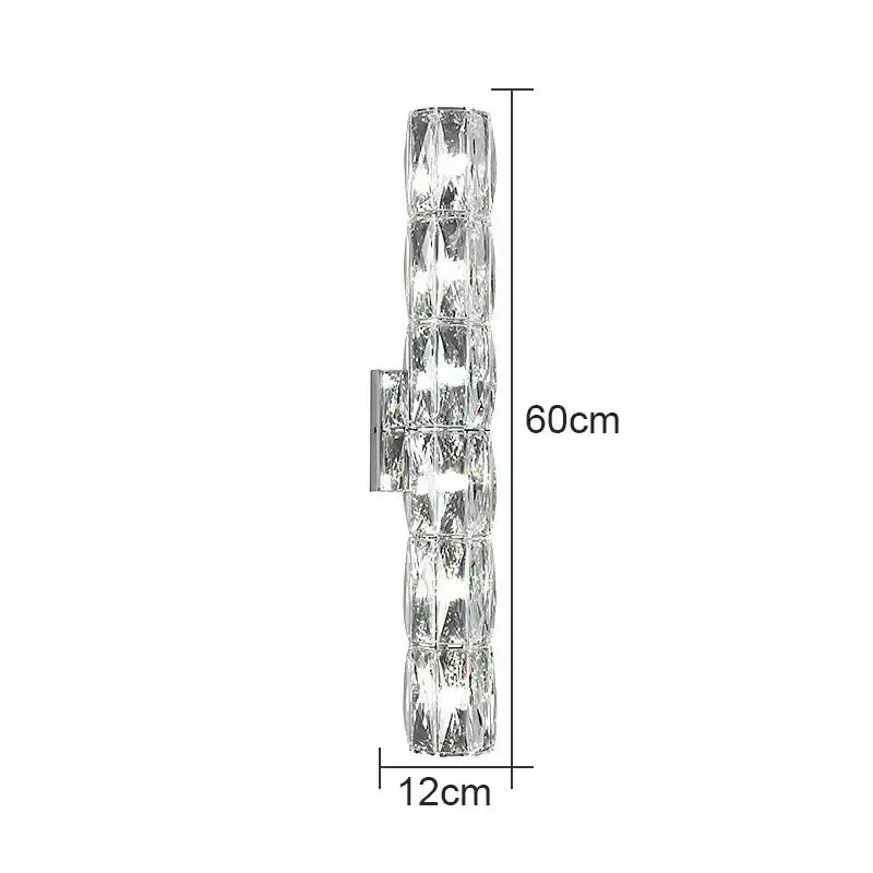 Modern clear faceted decorbites crystal wall lamp with metallic bracket for luxury living room decorbites crystal high-end