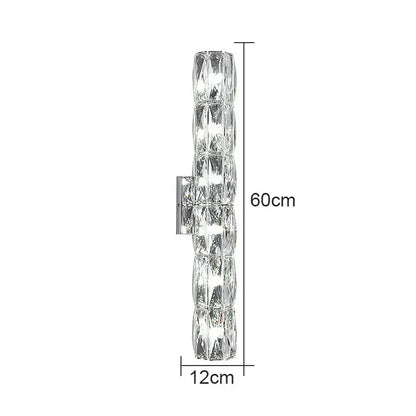 Modern clear faceted decorbites crystal wall lamp with metallic bracket for luxury living room decorbites crystal high-end