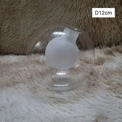 Modern clear and frosted glass shade cover replacement with a spherical clear glass vase and frosted accent for living room