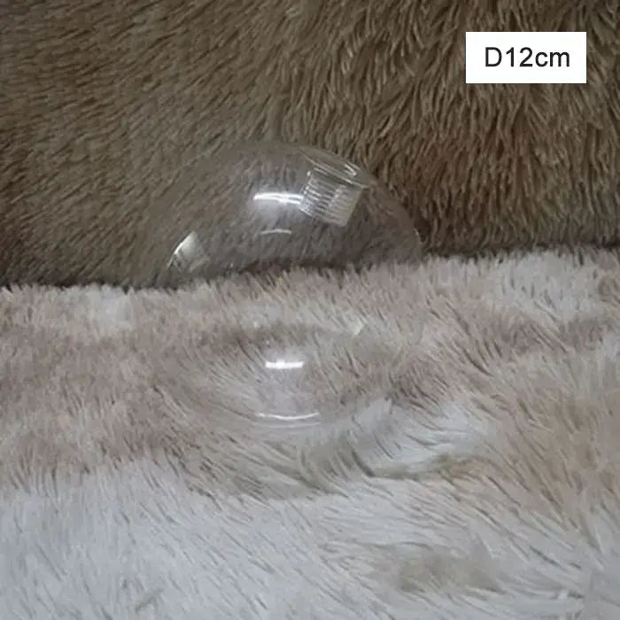 Clear plastic Christmas ornament with 12cm diameter used as a modern glass shade cover replacement for living rooms