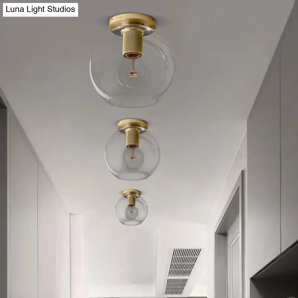DecorBites™ DecorBites™ Modern Clear Glass Flush Mount Ceiling Light Fixture for Living Room in 3 Finishes