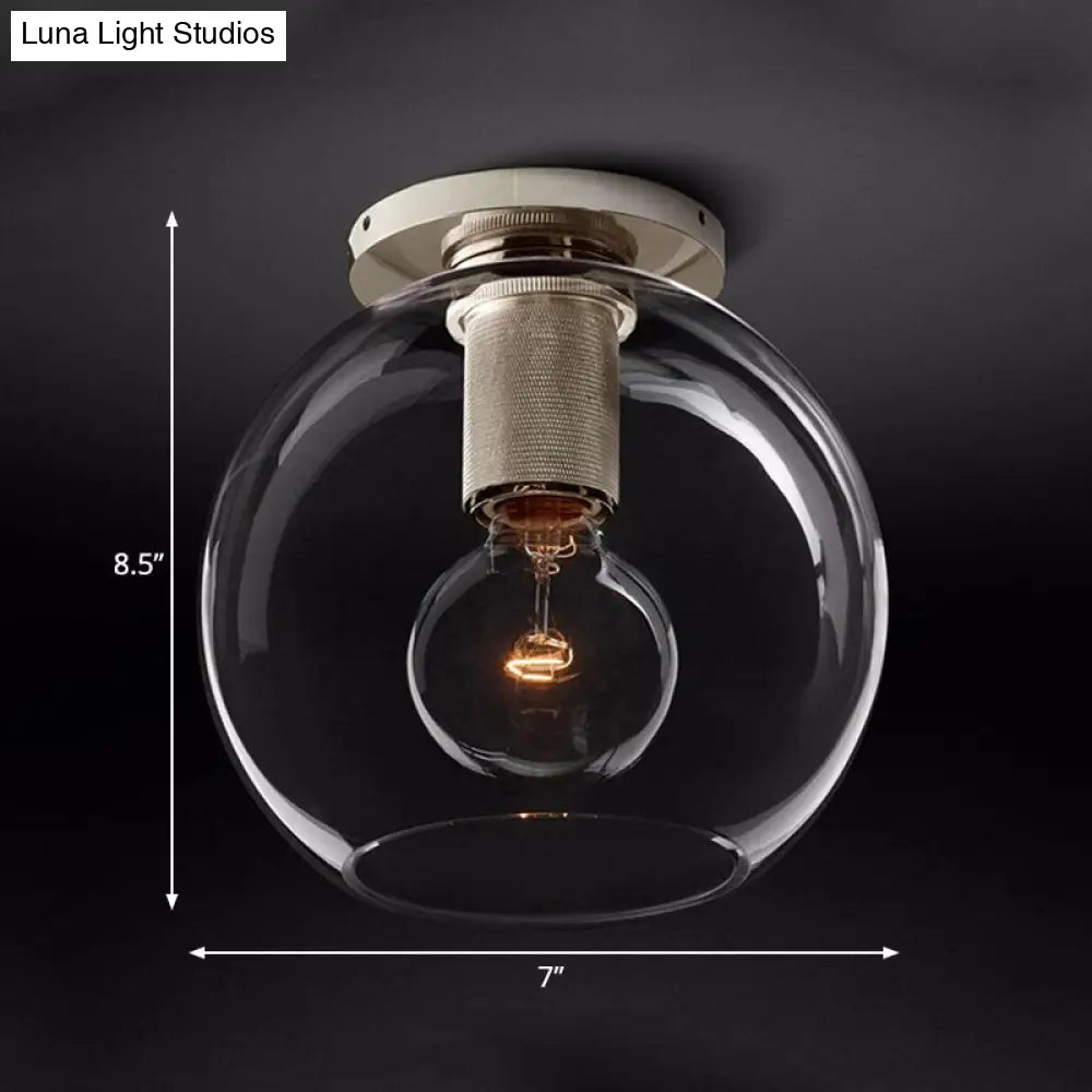 DecorBites™ DecorBites™ Modern Clear Glass Flush Mount Ceiling Light Fixture for Living Room in 3 Finishes