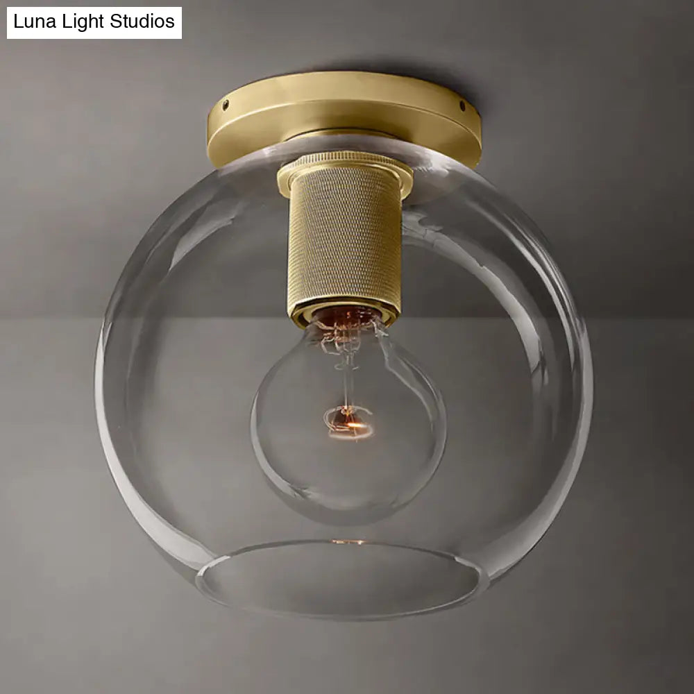 DecorBites™ DecorBites™ Modern Clear Glass Flush Mount Ceiling Light Fixture for Living Room in 3 Finishes