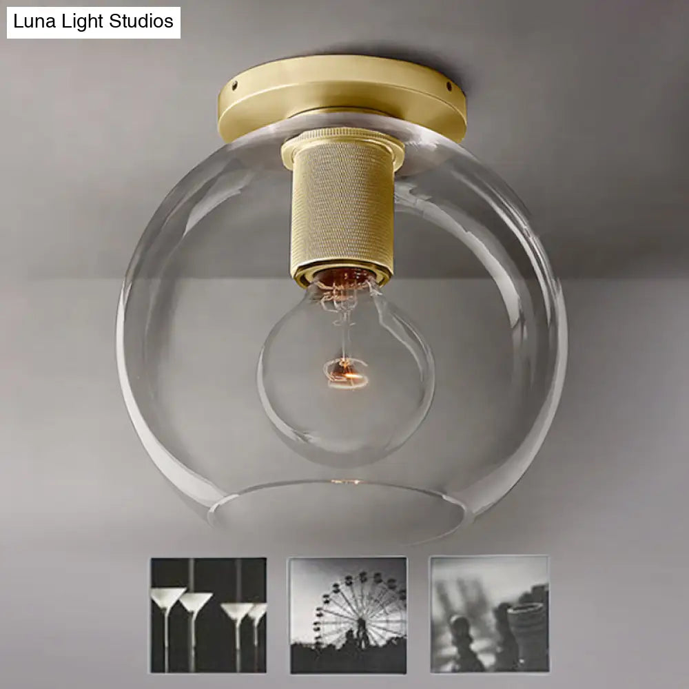 DecorBites™ DecorBites™ Modern Clear Glass Flush Mount Ceiling Light Fixture for Living Room in 3 Finishes