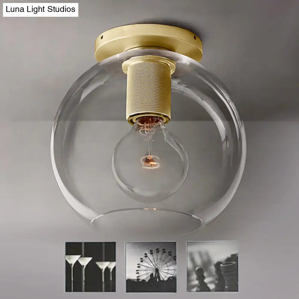 DecorBites™ DecorBites™ Modern Clear Glass Flush Mount Ceiling Light Fixture for Living Room in 3 Finishes