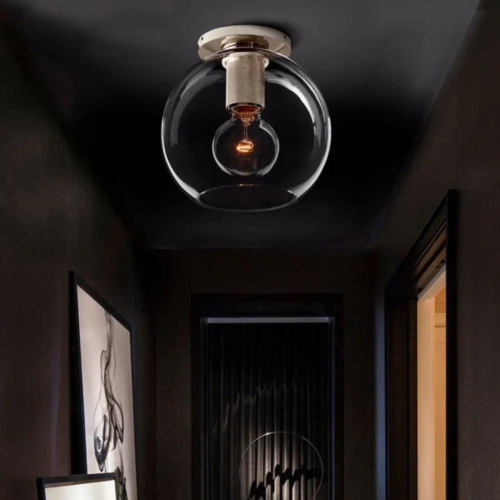 DecorBites™ DecorBites™ Modern Clear Glass Flush Mount Ceiling Light Fixture for Living Room in 3 Finishes