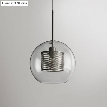 Modern Clear Glass Pendant Light for Dining Table - 1 Hanging Fixture