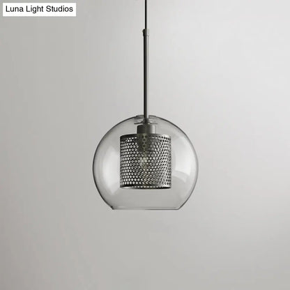 Modern Clear Glass Pendant Light for Dining Table - 1 Hanging Fixture